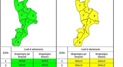 ⚠️🔔Allerta gialla su tutta la Calabria prevista per la giornata di domani 1 settembre 2022⛈️⚡