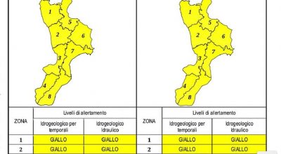 🔔⚠️ Allerta gialla prevista per oggi 9 e domani 10 Agosto su tutta la Calabria. ⛈️⚡Temporali sparsi in corso prestare la massima attenzione.⚠️🔔