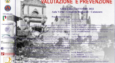 Convegno RISCHIO SISMICO IN CALABRIA: VALUTAZIONE E PREVENZIONE – 13 ottobre 2022